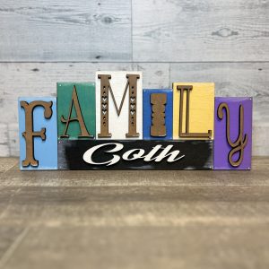 Personalized Family Word Block