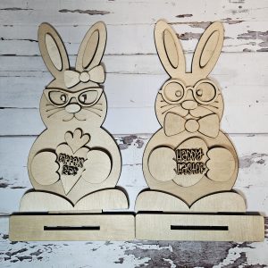 Easter Bunny Couple Shelf Sitters