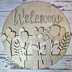 Welcome Flowers Round
