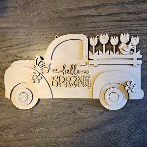 Hello Spring Hanging Truck