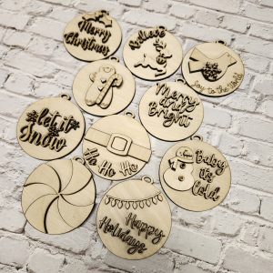 10 Pack of Christmas Ornament Blanks Bundle