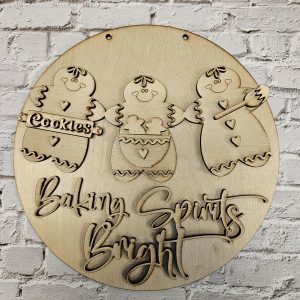 Baking Spirits Bright Door Hanger