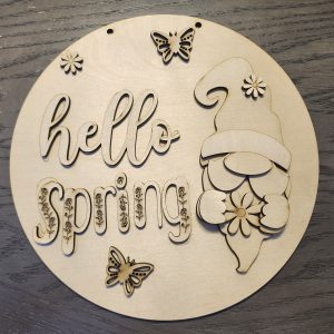 Hello Spring Gnome Round