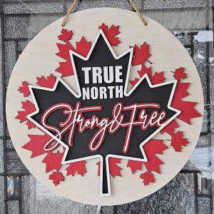 Strong & Free Maple Leaf Round