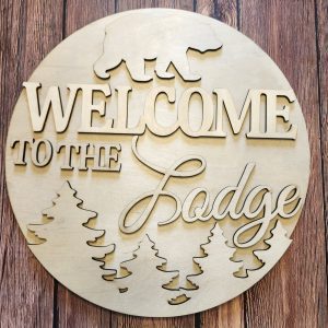 Welcome to the Lodge 15" Door Hanger