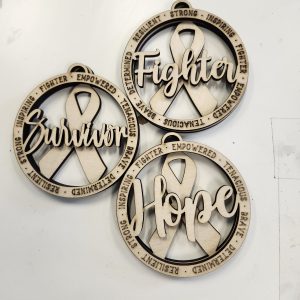 Cancer Ribbon Ornaments