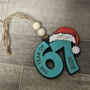 67 Santa Hat Ornament - Customizable
